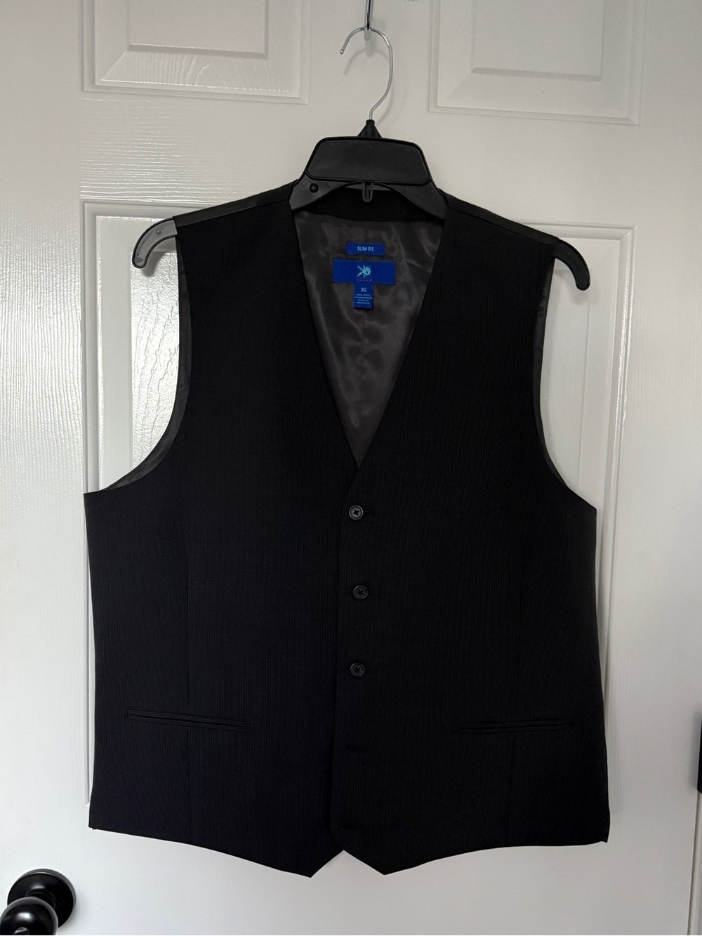 Slim Fit Egara Black Men's Vest  XL
